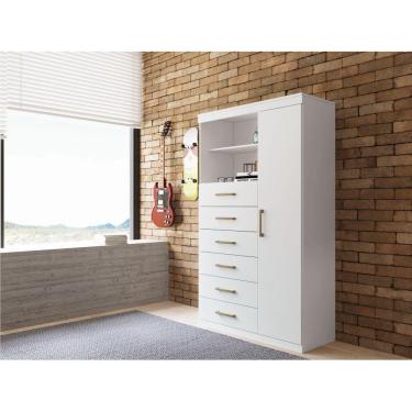 Imagem de Cômoda Multiuso Santos Andirá Maraba 06 Gavetas  - Branco