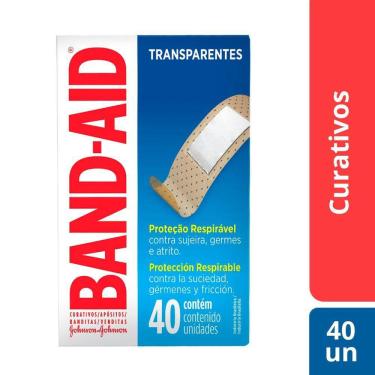 Imagem de Band-Aid Johnson`s Transparente Com 40 Unidades