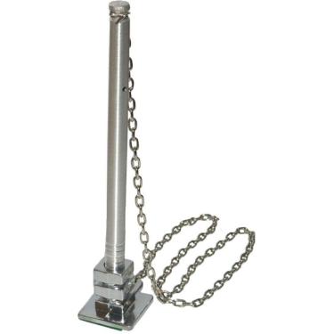 Imagem de Caneta Fixa Com Corrente Para Balcão Mesa Tipo Torre Cromada
