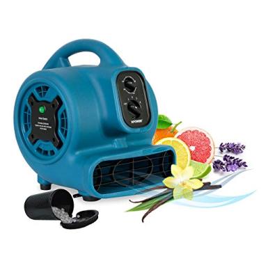 Imagem de XPOWER P-260NT Mini Mover de ar perfumado poderoso, ventilador utilitário, secador, soprador com ionizador e temporizador-1/5 HP, 800 CFM, 4 velocidades, azul