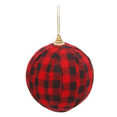 Imagem de Bola de Natal xadrez 8 cm