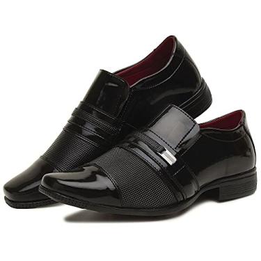 Imagem de SAPATO SOCIAL MASCULINO PRETO OXFORD ESTILO ITALIANO 109 (41, PRETO)