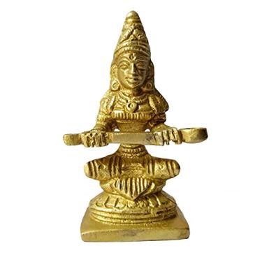 Imagem de GURU JEE Estátua de ídolo de Annapurna de bronze para o templo de Pooja Aarti Presentes religiosos