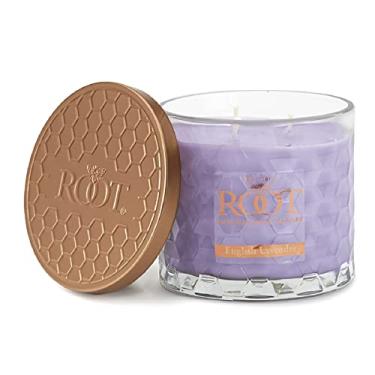Imagem de Root Candles Vela perfumada de mistura de cera de abelha favo de mel, 1 EA, lavanda inglesa