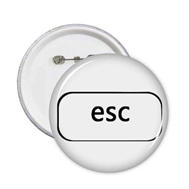Imagem de Teclado Símbolo Esc Art Deco Presente Alfinetes Moda Emblema Botão Decoração Acessório 5pcs