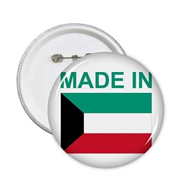 Imagem de Feito no Kuwait Country Love alfinetes redondos emblema botão decoração acessório 5 peças