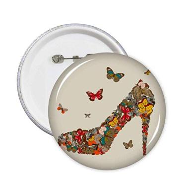 Imagem de Borboleta e salto alto sapatos alfinetes emblema botão decoração acessório 5 peças