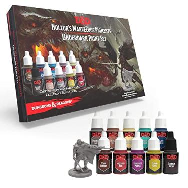 Imagem de The Army Painter Dungeons and Dragons Nolzur's Marvelous Pigments Underdark Conjunto de 10 tintas acrílicas para encenação, jogos de tabuleiro, pintura em miniatura de modelos de jogos de guerra