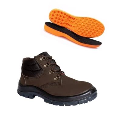Imagem de BOTA DE SEGURANÇA KADESH FX34205MACO BICO AÇO COURO NOBUCK MARROM C.A 16253 + PALMILHA ANATÔMICA Tamanho:38
