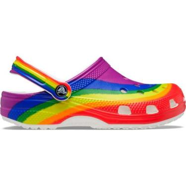 Imagem de Sandália Crocs Classic Rainbow Dye Clog Rainbow