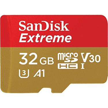 Imagem de SanDisk Cartão de memória SDSQXVF-032G-AN6MA Extreme MICROSDHC 32GB, Classe 10, 90/60MB/S, com adaptador