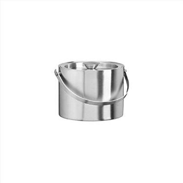 Imagem de Kraftware Balde de gelo com isolamento duplo de aço inoxidável escovado de 3,8 l