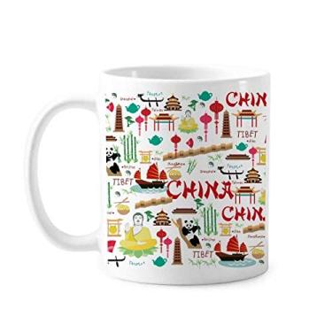 Imagem de Caneca de panda de bambu da China Caneca de cerâmica de café de porcelana