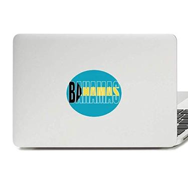 Imagem de Adesivo de notebook com emblema de vinil da bandeira do país das Bahamas