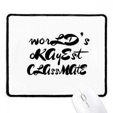 Imagem de Mousepad World's Okayest Classmate temporada de formatura tapete de borracha para jogos