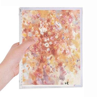 Imagem de Caderno de folhas soltas para pintura a óleo de verão Art Still Life Flower Diário de papelaria recarregável