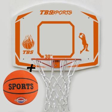 Imagem de Kit Tabela Basquete À Prova D´água Aro 41cm C/ Rede E Bola 