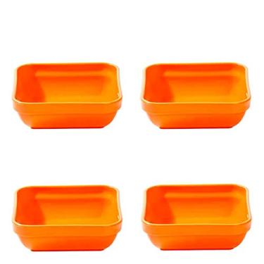 Imagem de Conjunto de Travessa Cheff 250ml 4 Peças Laranja em Polipropileno Linha Tropical Vem