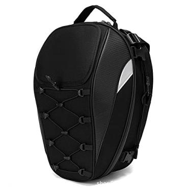 Imagem de CIADAZ Bolsa de capacete impermeável de uso duplo Bolsa de cauda de motocicleta 30L-40L Caixa de ferramentas Bolsa de assento traseiro Mochila de grande capacidade Mochila de motociclista Acessórios para