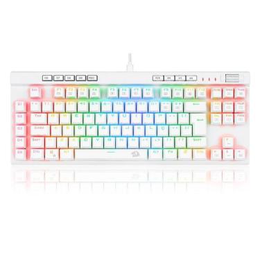Imagem de Teclado Óptico Gamer Redragon Magic-Wand PRO RGB Switch Vermelho, ABNT2, Branco-Unissex