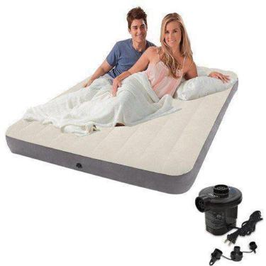 Imagem de Colchão Inflável Casal Dura Beam Fiber Tech Queen Com Inflador Elétrico Intex-Unissex