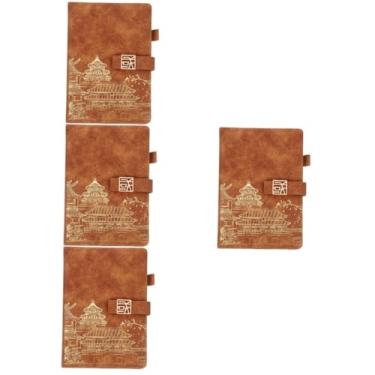 Imagem de NOLITOY 4 Pcs caderno de chinês cadernos planejador Diário caderno chinês bloco de notas de planos de negócios bloco de notas de agenda de escritório engrossar manual aluna papel