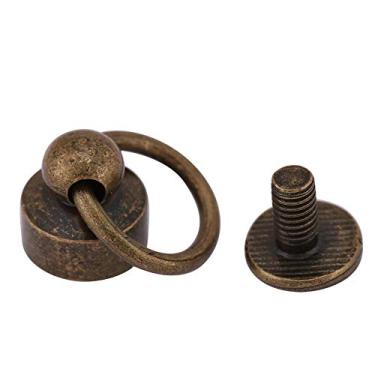 Imagem de 20 conjuntos de rebites redondos de latão, rebites de metal de artesanato de couro DIY com fivela de anel de tração, parafusos de couro, rebites de prego para decoração de capa de telefone de bolsa, 8 mm 4 cores