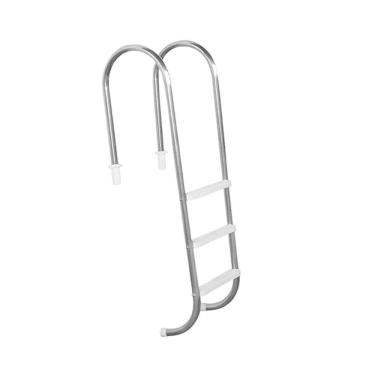 Imagem de Escada para Piscina 3 Degraus Anatômicos em ABS Marinheiro 1 1/2" em Aço Inox - Sodramar