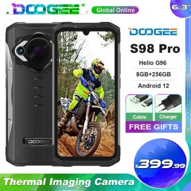 Imagem de DOOGEE-S98 Pro Thermal Imaging Smartphone  Celular Helio G96  Visão Noturna de 20MP  6 3 "  6000mAh