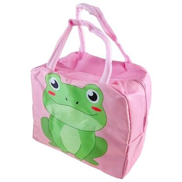 Imagem de Bolsa Lancheira Térmica Infantil Feminina p/Marmita Lancheira Lanche Escolar Bolsinha Alça Mão (Rosa)