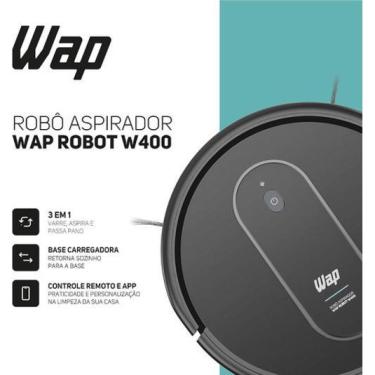Imagem de Aspirador de Pó Robô Mars wap Controle Wi-Fi Preto/Verde