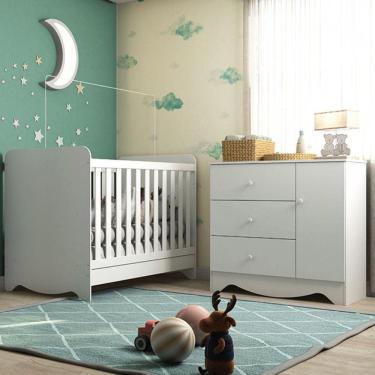 Imagem de Quarto Infantil Berço e Cômoda Ben Móveis Peroba