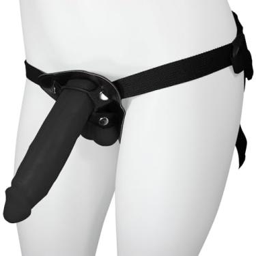 Imagem de Cinta Peniana Ajustável com Pênis Realístico Sedutor 20 x 5,5cm Preto