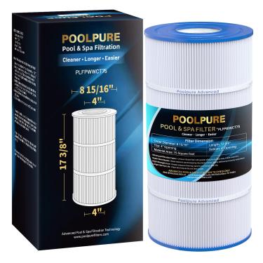 Imagem de POOLPURE Pool Spa Filter Replaces PWWCT75, Ultral-B6, Unicel C-8411, Filbur FC-1255, Waterway 817-0075N, Waterway Clearwater II 75L8