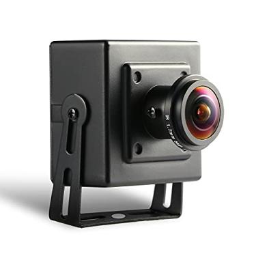 Imagem de Revotech Mini Câmera IP Fisheye de Segurança, HD 3MP Câmera Interna ONVIIF 1,7 mm Lente 170 graus de largura angular P2P Visão remota CCTV Video Cam H.265 (I706-3 Preto)