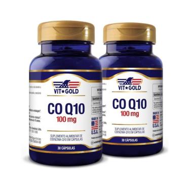 Imagem de CoQ10 Coenzima 100mg Vitgold KIT 2x 30 cápsulas-Unissex