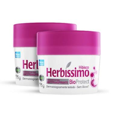 Imagem de Kit Desodorante Herbíssimo Creme Antitranspirante Bioprotect Hibisco 5