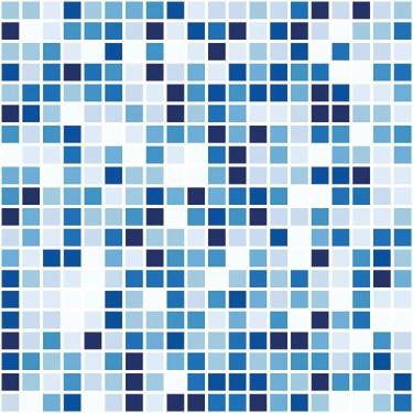 Imagem de Papel De Parede Vinílico Pastilhas Tons Azul E Branco Cozinha Banheiro