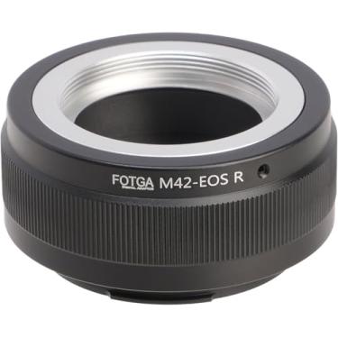 Imagem de Hersmay Adaptador de montagem de lente M42-EOSR M42 para EOS RF Lente M42 para câmera Canon EOS R RP R5 R5C R6 R6II R7 R8 R10 R50 R100 Full Frame Mirrorless