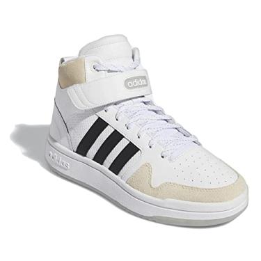 Imagem de adidas Tênis de basquete feminino Postmove Mid, Nuvem branco/preto e branco maravilha, 11