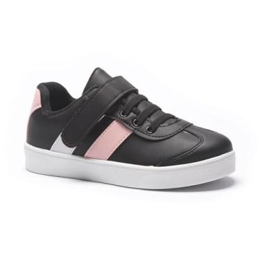Imagem de Tênis Infantil Feminino Tininha Escolar Moda Conforto Casual (Preto, BR, Criança de 4 a 8 anos, Numérico, 33)