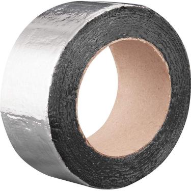 Imagem de Fita Manta Asfaltica Impermeabilizante Para Vazamento e Furo Telhado Laje Rufo 5cm x 5m Auto Adesiva Aluminio Multiuso