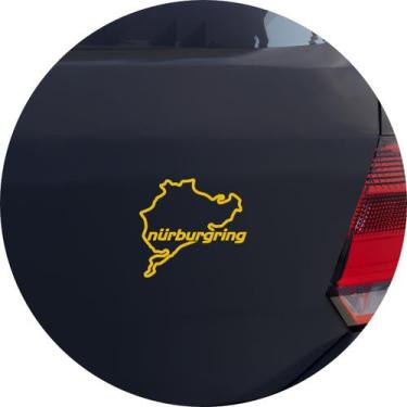 Imagem de Adesivo de Carro Nurburgring Pista Corrida - Cor Amarelo - Melhor Ades