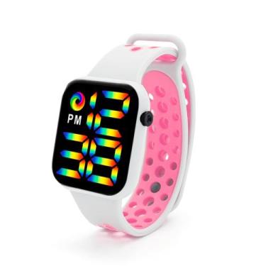 Imagem de Relógio Digital Sport Led Masculino Feminino Adulto Infantil 022 Branc