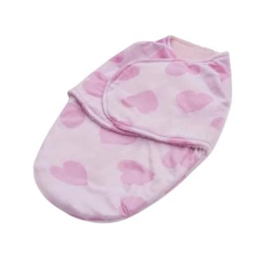 Imagem de Cueiro Enroladinho Para Bebê Rosa Soft Loani