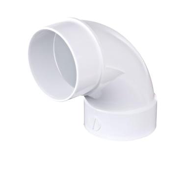 Imagem de NDS 41P0ST cotovelo longo de PVC de 90 graus, fio de tubulação padrão por conexão de cubo, 10 cm, branco