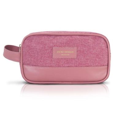 Imagem de Necessaire Com Alça Lateral Jacki Design - Joy Rosa