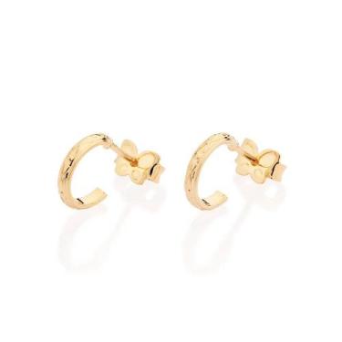 Imagem de Brincos banhado ouro 3x 24k 18k e 22k femininos meia argola pequenos r