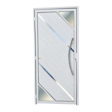 Imagem de Porta de Alumínio Lambri 210x90cm com Puxador Oasis Brimak