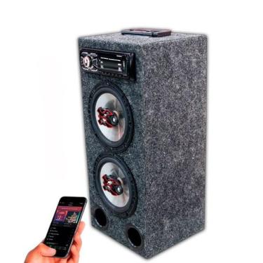 Imagem de Caixa Residencial Radio Bluetooth + Par Falante 6 Bravox - OESTESOM